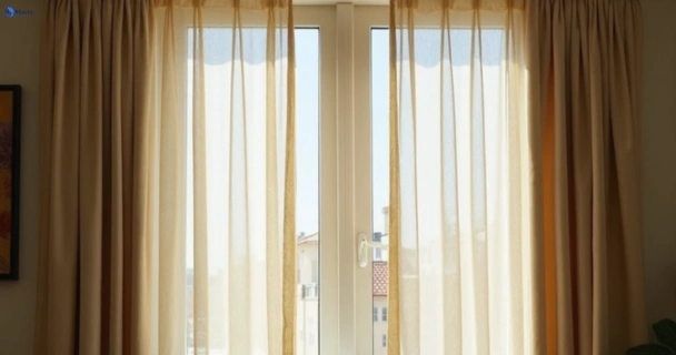 Dull dusty drapes in rockdale-nsw before professional cleaning